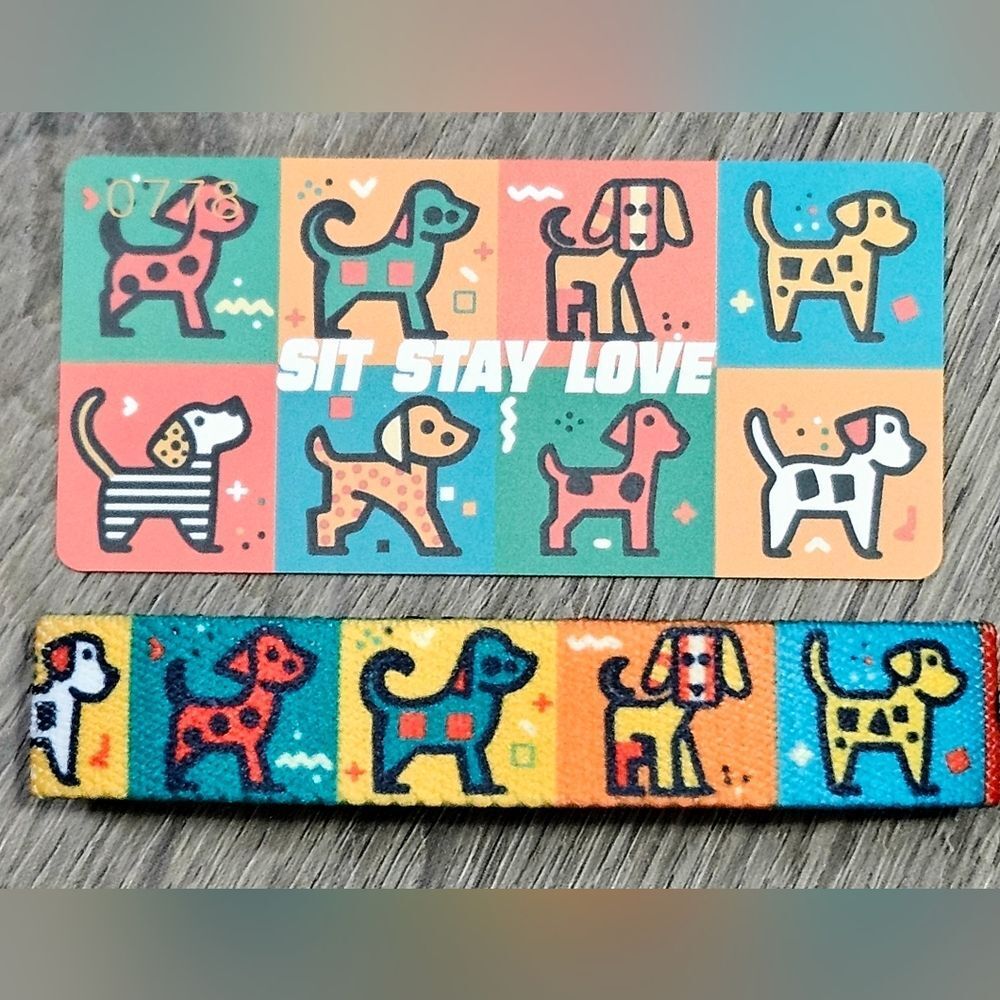 ZOX "SIT STAY LOVE" #778 DOG SOLD OUT New Medium collectible wristband